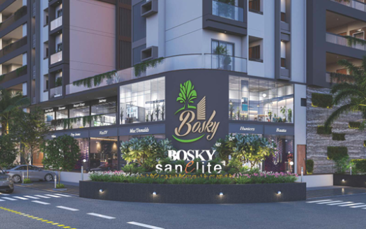Bosky Sanelite – Elegant 3 BHK Flats, Shops and Showrooms