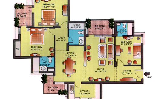 Orchid Petals – 3, 3.5, 4, 4.5 and 5.5 BHK Apartments in Gurgaon