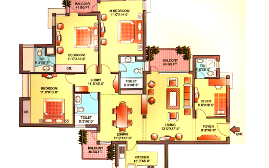 Orchid Petals – 3, 3.5, 4, 4.5 and 5.5 BHK Apartments in Gurgaon