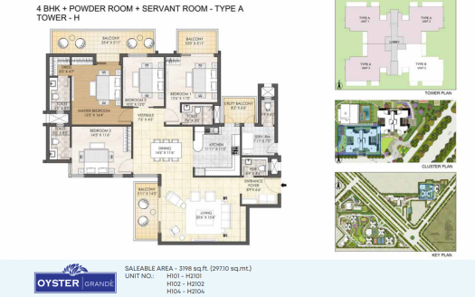 Adani Oyster Grande Tower H – 3, 4 and 5 BHK Apartment,Penthouses In Gurgaon