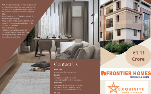 Frontier Exquisite – 2 BHK Apartment in Chennai