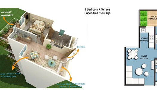 Amrapali Hanging Gardens – 1, 2, 2.5 and 3 BHK Apartments in Noida