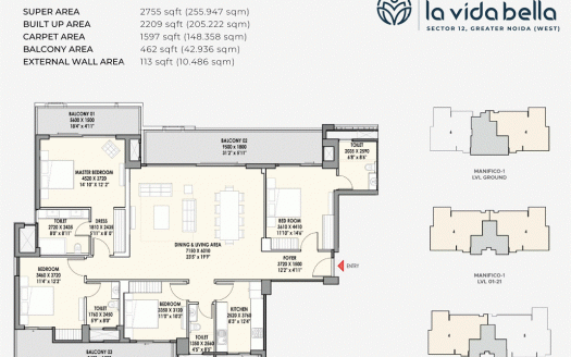 Eldeco La Vida Bella – 3 and 4 BHK Apartments in Noida