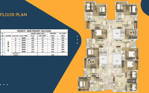Golden MQ Residency – 3 BHK Apartment in Kolkata