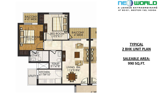Logix Neoworld Phase 1 – 2 and 3 BHK Apartments in Noida