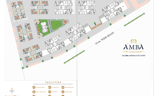 Shree Amba Luxuria Phase 1  – 2 and 3 BHK Apartments in Surat