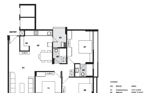 Sun Centrum – 3 BHK Apartment in Ahmedabad
