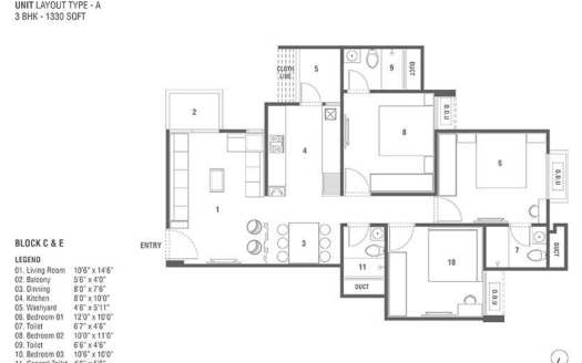 Sun South Park – 3 BHK Apartment in Ahmedabad