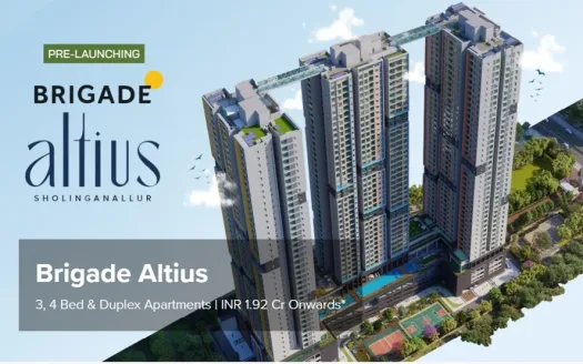 Brigade Altius – 3 and 4 BHK Apartment in Chennai