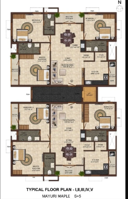 India Builders Mayuri Maple Floor Plan 01