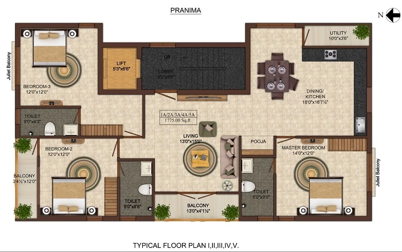 India Builders Pranima Floor Plan 01