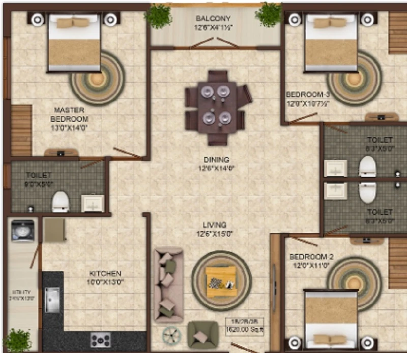 India Builders Shri Hayagreeva Floor Plan 01