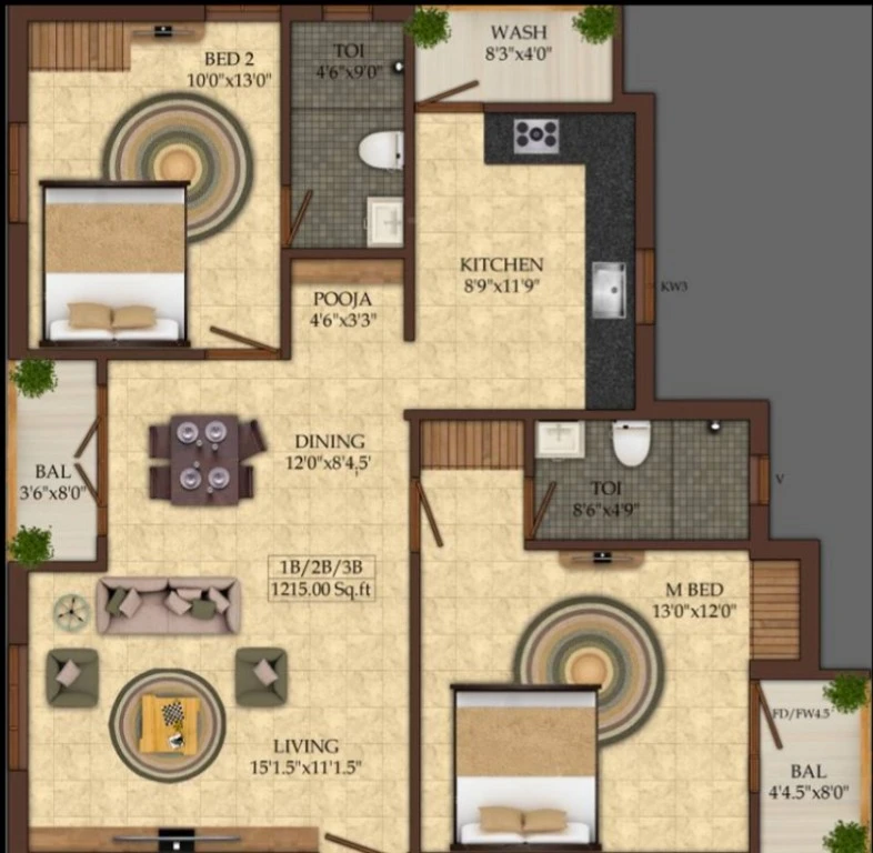 India Builders Winchester FLoor Plan 01