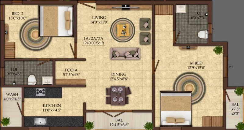 India Builders Winchester FLoor Plan 02