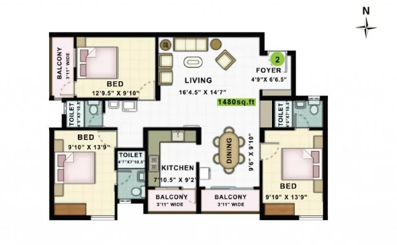 Navins Whiteberry FLoor Plan 01