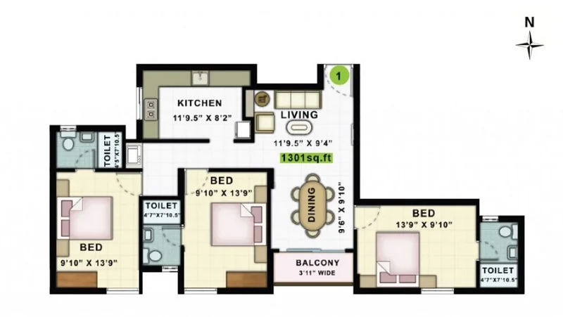 Navins Whiteberry FLoor Plan 02