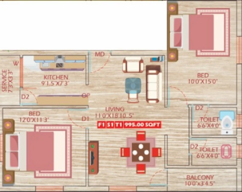 SPR Sri Thavamani Eswarar Flats FLoor Plan 01