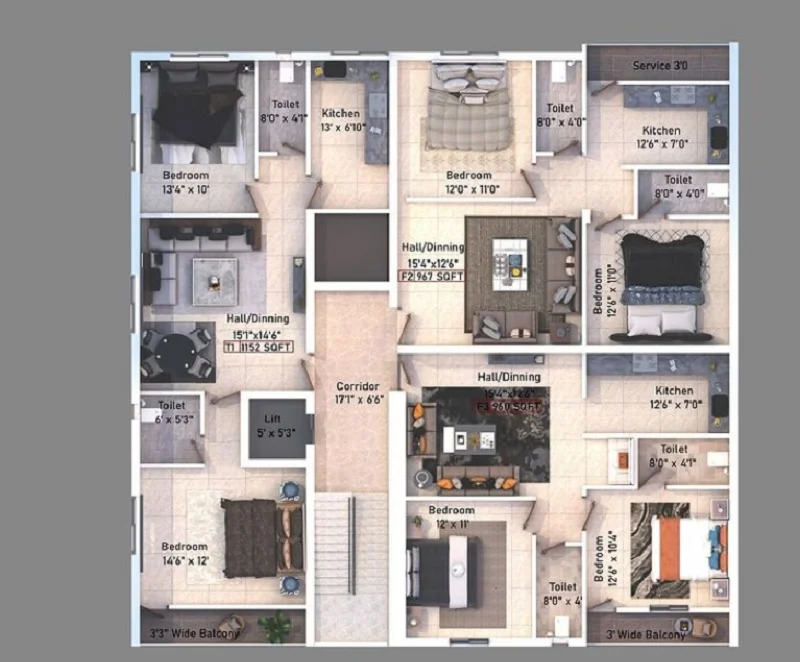 Sri Pattathuaradi Amman Flats Floor Plan 02