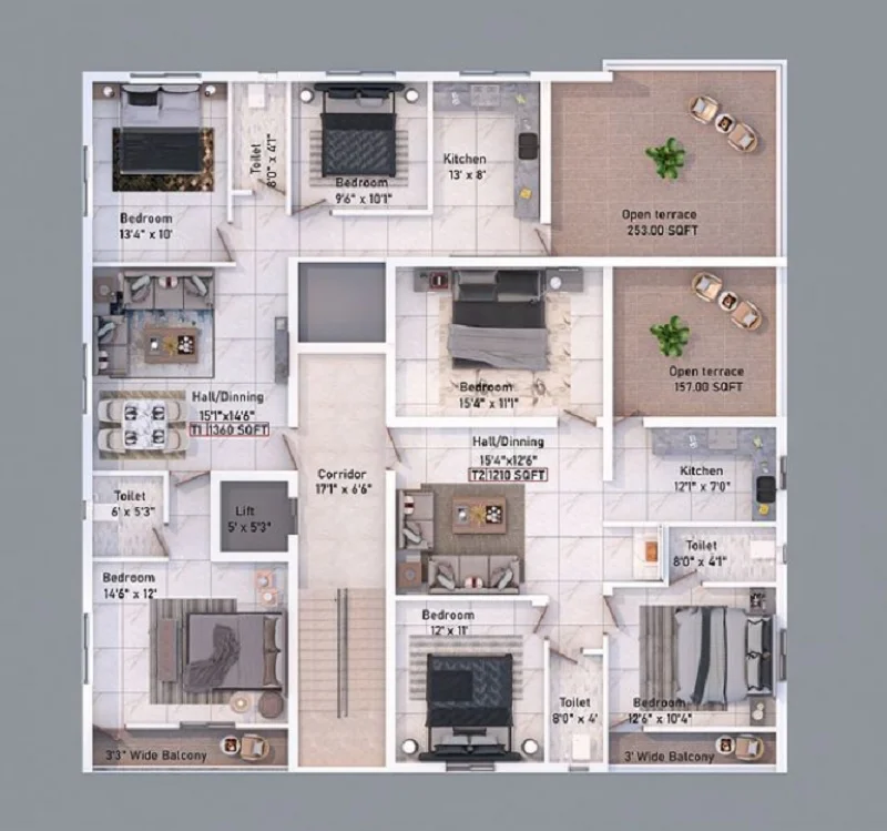 Sri Pattathuaradi Amman Flats Floor Plan 04