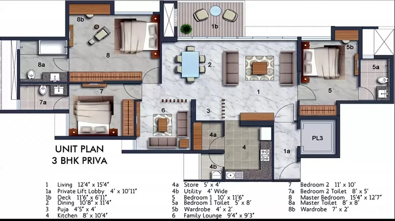 Lodha Luxuria Priva floor 01