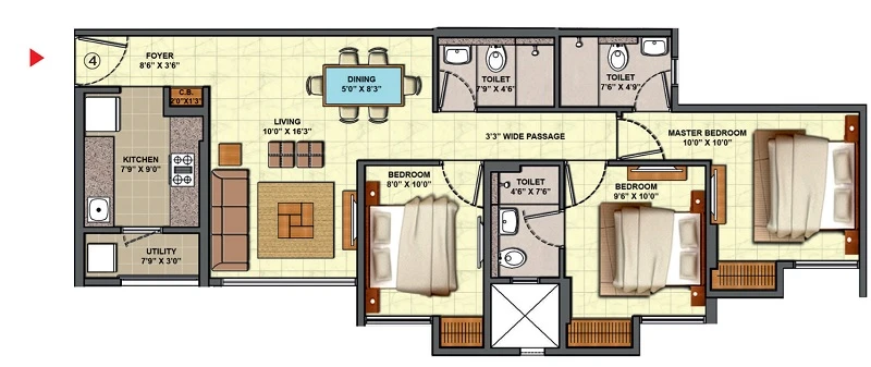 Lodha Palava Aurora floor 02