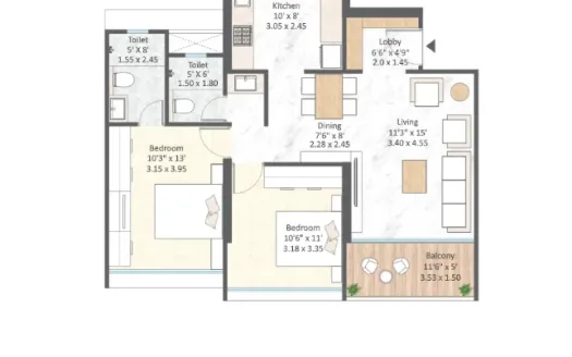 Mantra Magnus – 3 BHK Apartment in Pune