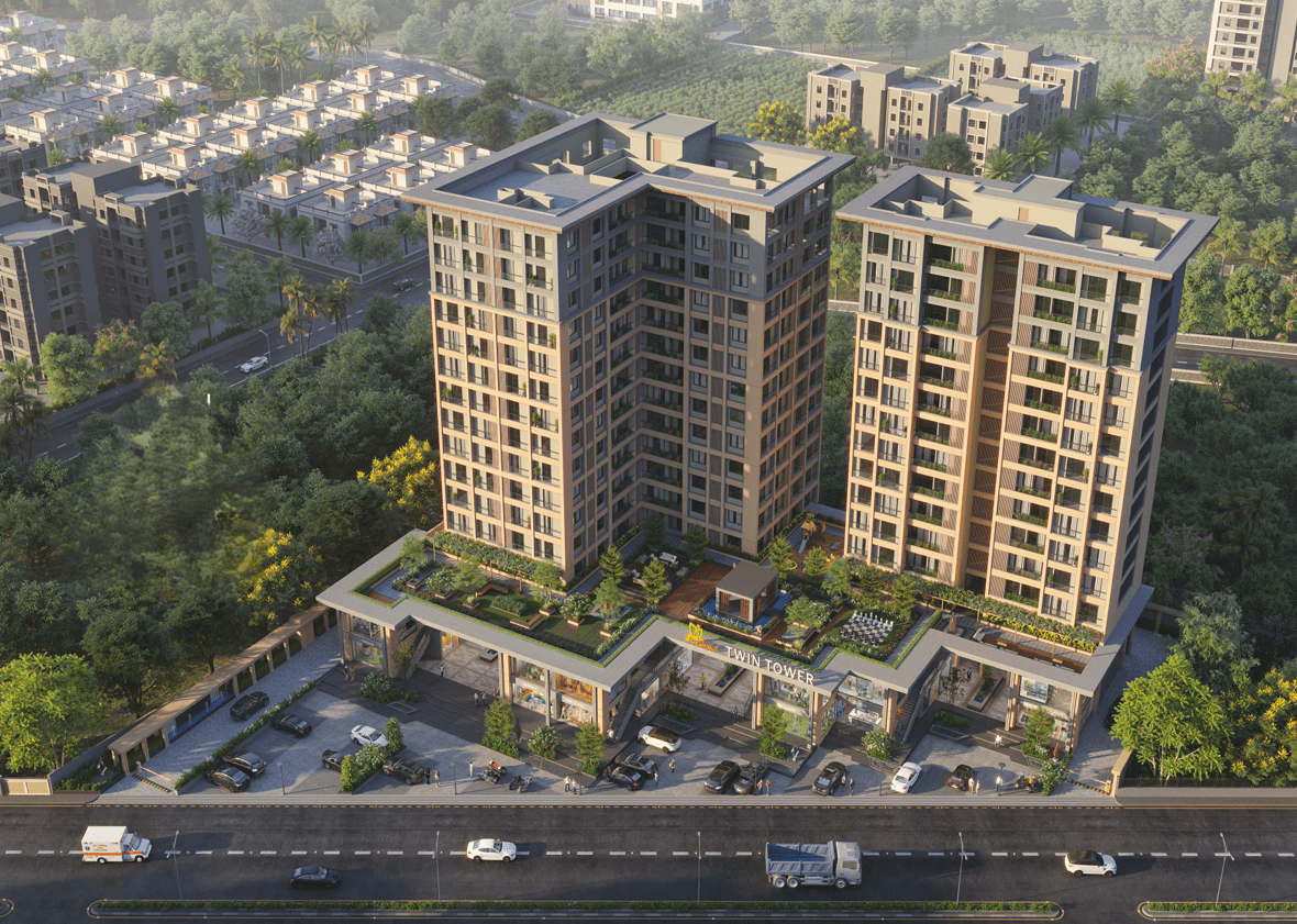 Darshanam Twin Tower – 2 and 3 BHK Apartments in Vadodara