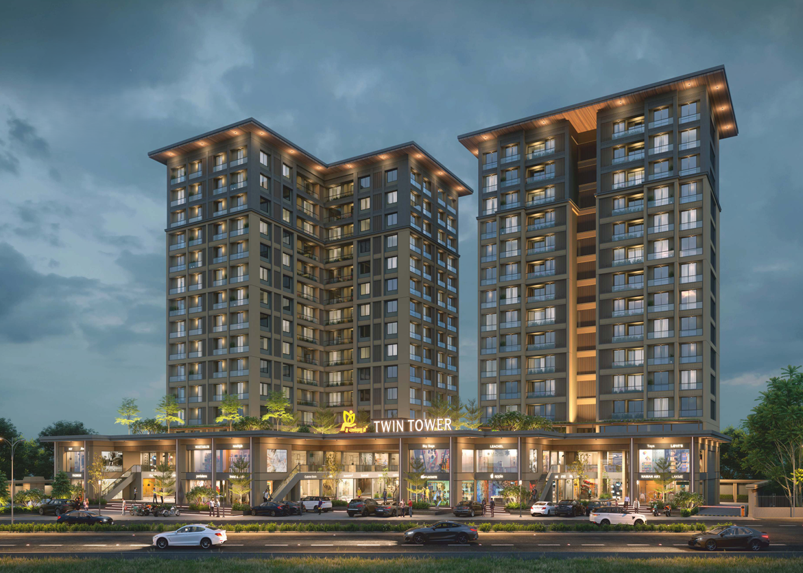 Darshanam Twin Tower – 2 and 3 BHK Apartments in Vadodara
