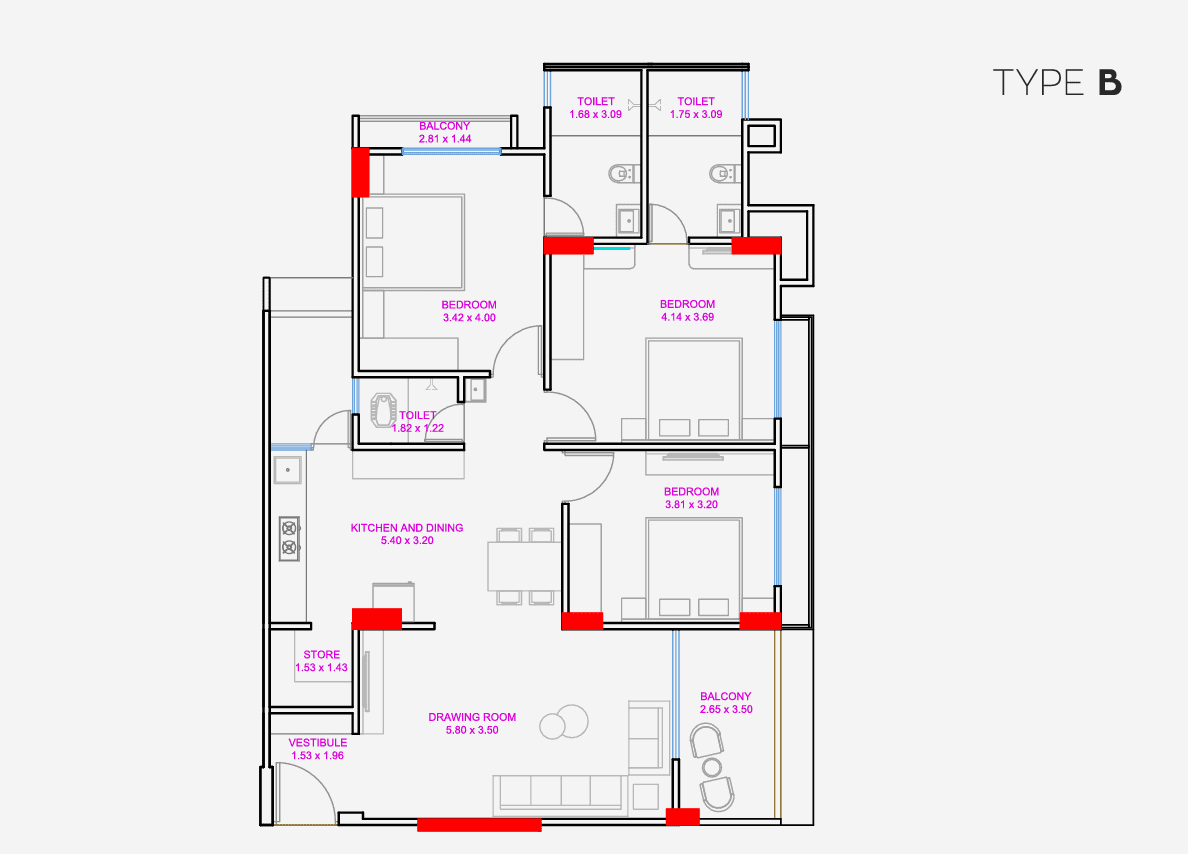 Landmark Vaidehi Elysium Floor img 02