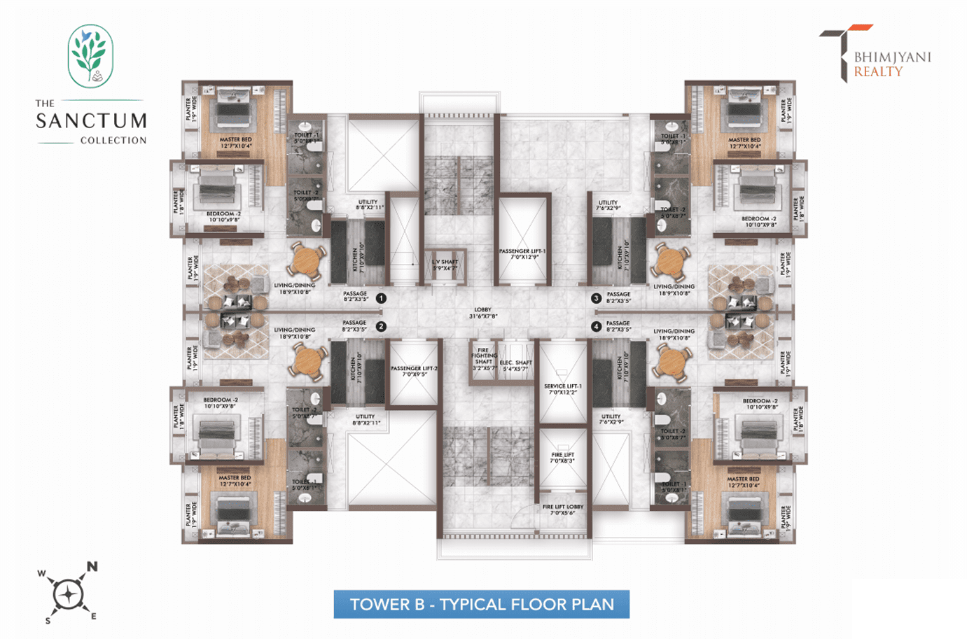 T Bhimjyani The Verraton Infinity Towers Floor img 02