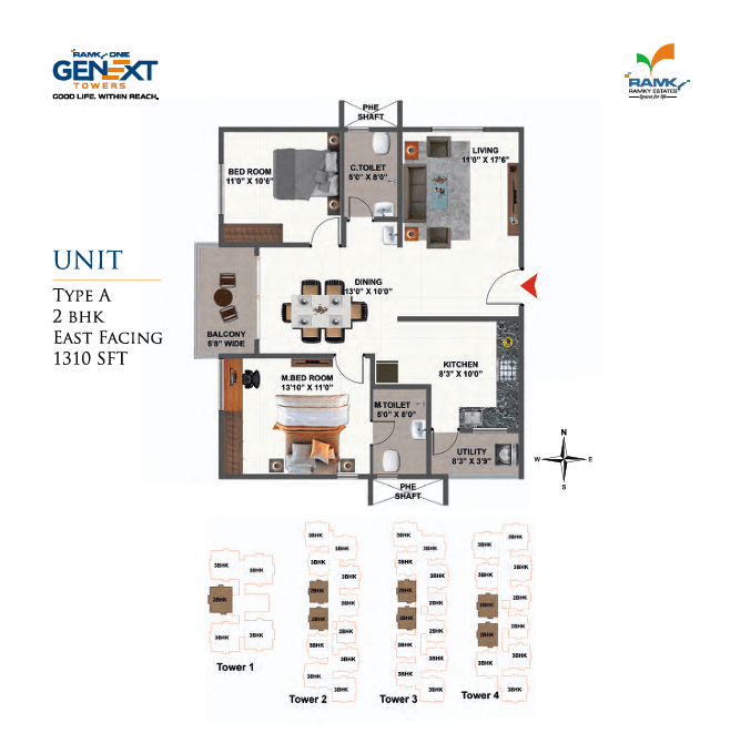 Ramky One Genext Towers Floor img 01