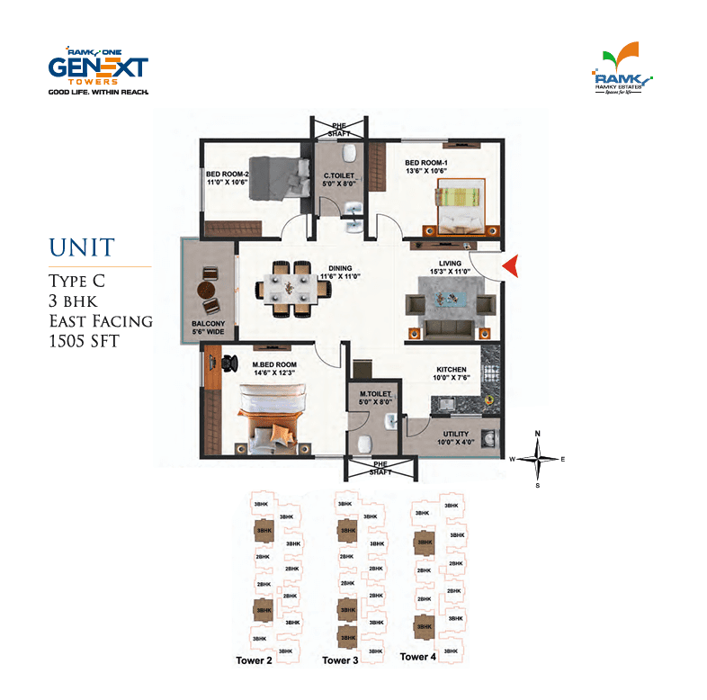 Ramky One Genext Towers Floor img 02