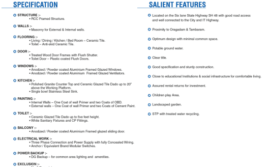 Arun Atana – 1 and 2 BHK Apartments in Chennai