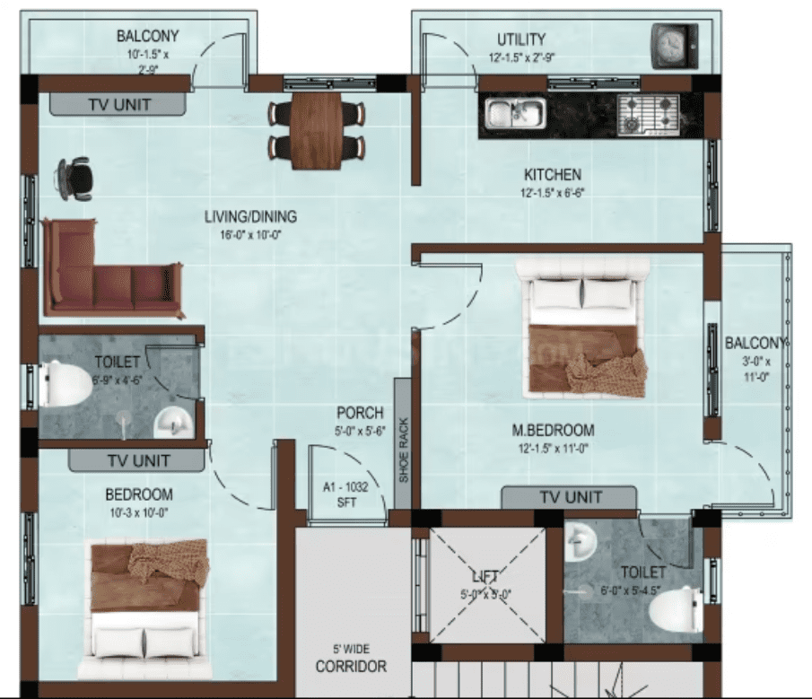 Shelter Ventura One Floor img 02